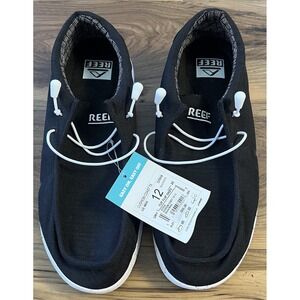 Reef Cushion Coast TX Shoes Mens 12 Black White Slip On Sneakers NWT